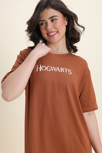 Zivame Harry Potter Knit Cotton Loungewear Dress - Caremal Cafe — thumbnail 6
